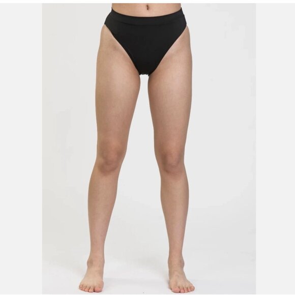 Nike NWT Womens Move to Zero Black High Waist Swim Bottoms XS NESSB347 Race Pool - Picture 2 of 13